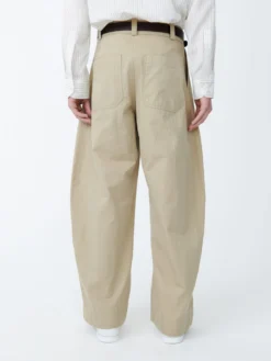 Studio Nicholson Levy Sporty Cotton Pant In Sand -Studio Nicholson LEVYSPORTYPANTINSAND5 scaled
