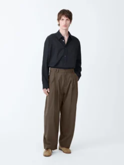 Studio Nicholson Line Pant In Bark 13 Studio Nicholson Line Pant In Bark -Studio Nicholson LINESNM 1185JapaneseTypwrtrPantsinBark scaled