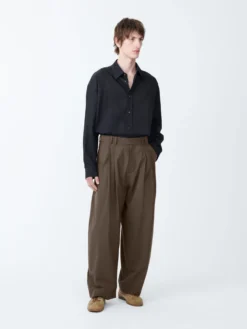 Studio Nicholson Line Pant In Bark 14 Studio Nicholson Line Pant In Bark -Studio Nicholson LINESNM 1185JapaneseTypwrtrPantsinBark1 scaled