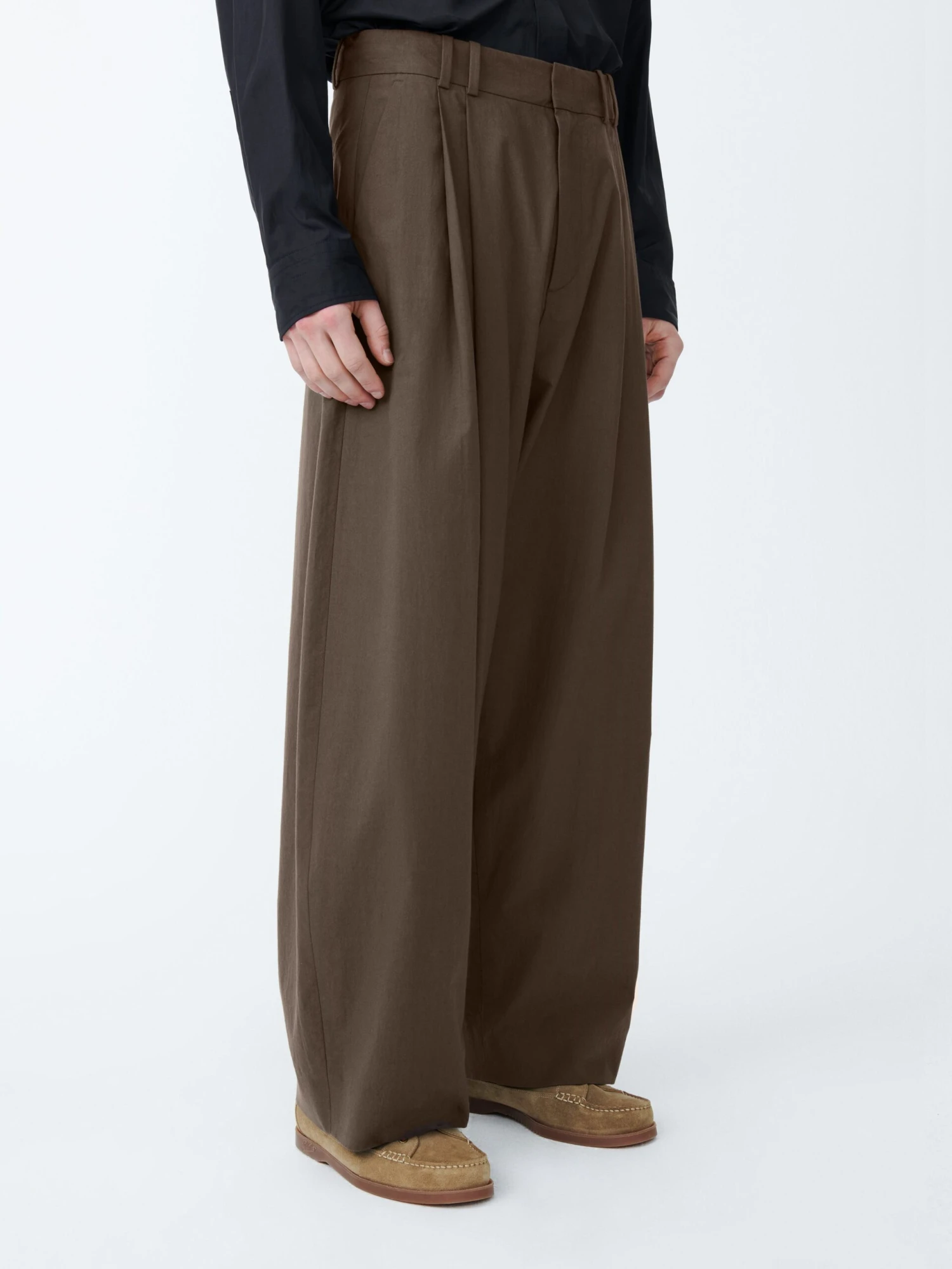 Studio Nicholson Line Pant In Bark 7 Studio Nicholson Line Pant In Bark - Image 7