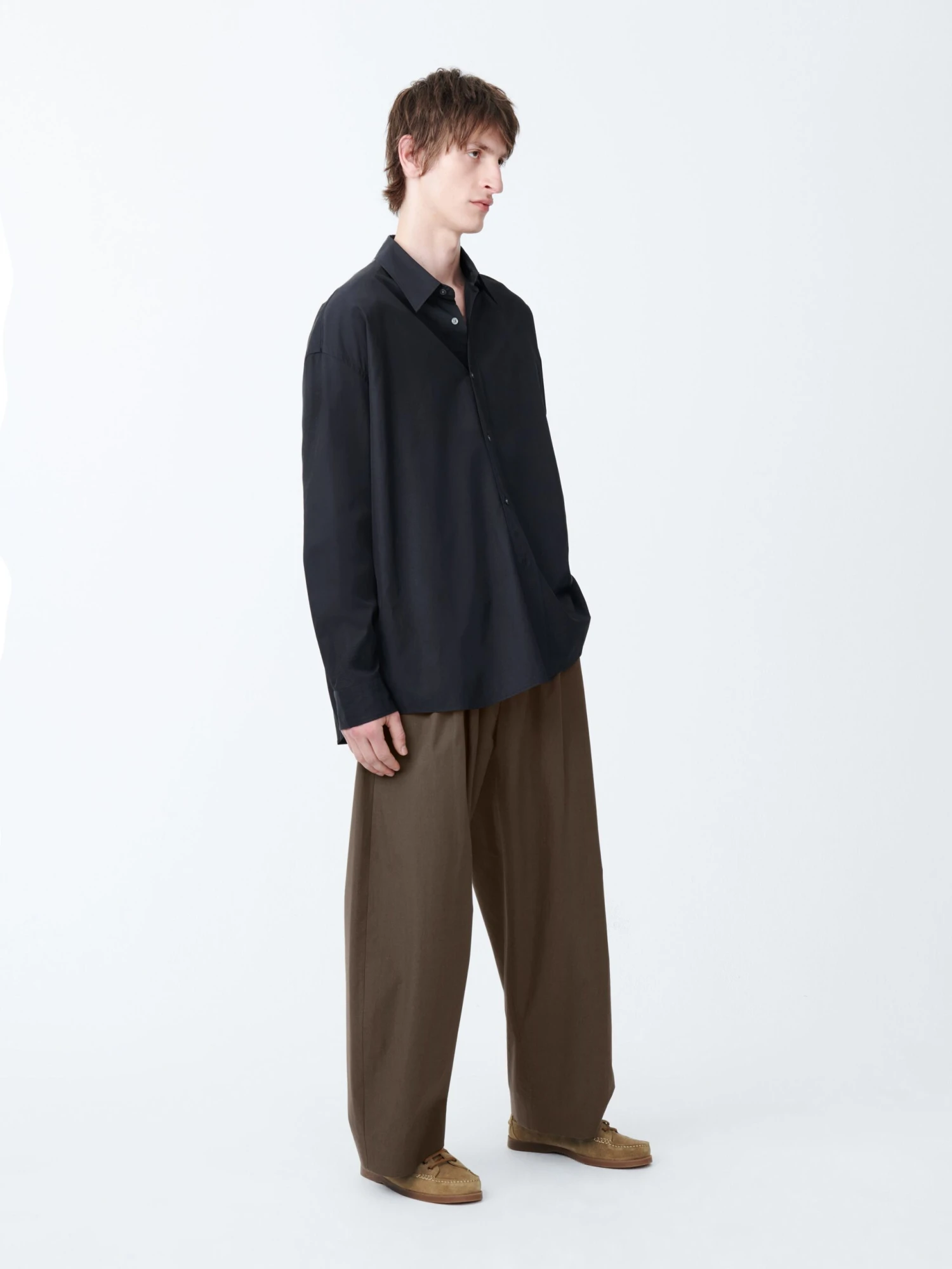Studio Nicholson Line Pant In Bark 2 Studio Nicholson Line Pant In Bark - Image 2