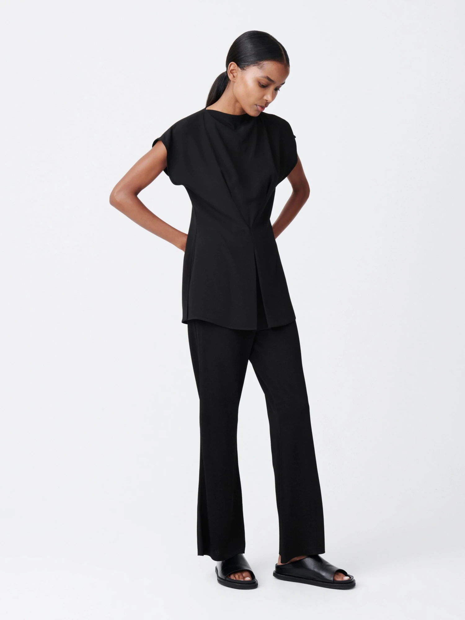 Studio Nicholson Linna Pant In Black 2 Studio Nicholson Linna Pant In Black - Image 2
