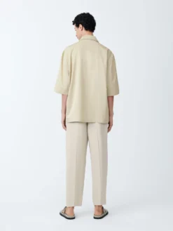 Studio Nicholson Loca Shirt In Dark Stone 9 Studio Nicholson Loca Shirt In Dark Stone -Studio Nicholson LOCASNM 1189OrganicCottonShirtsinDarkStone1 scaled