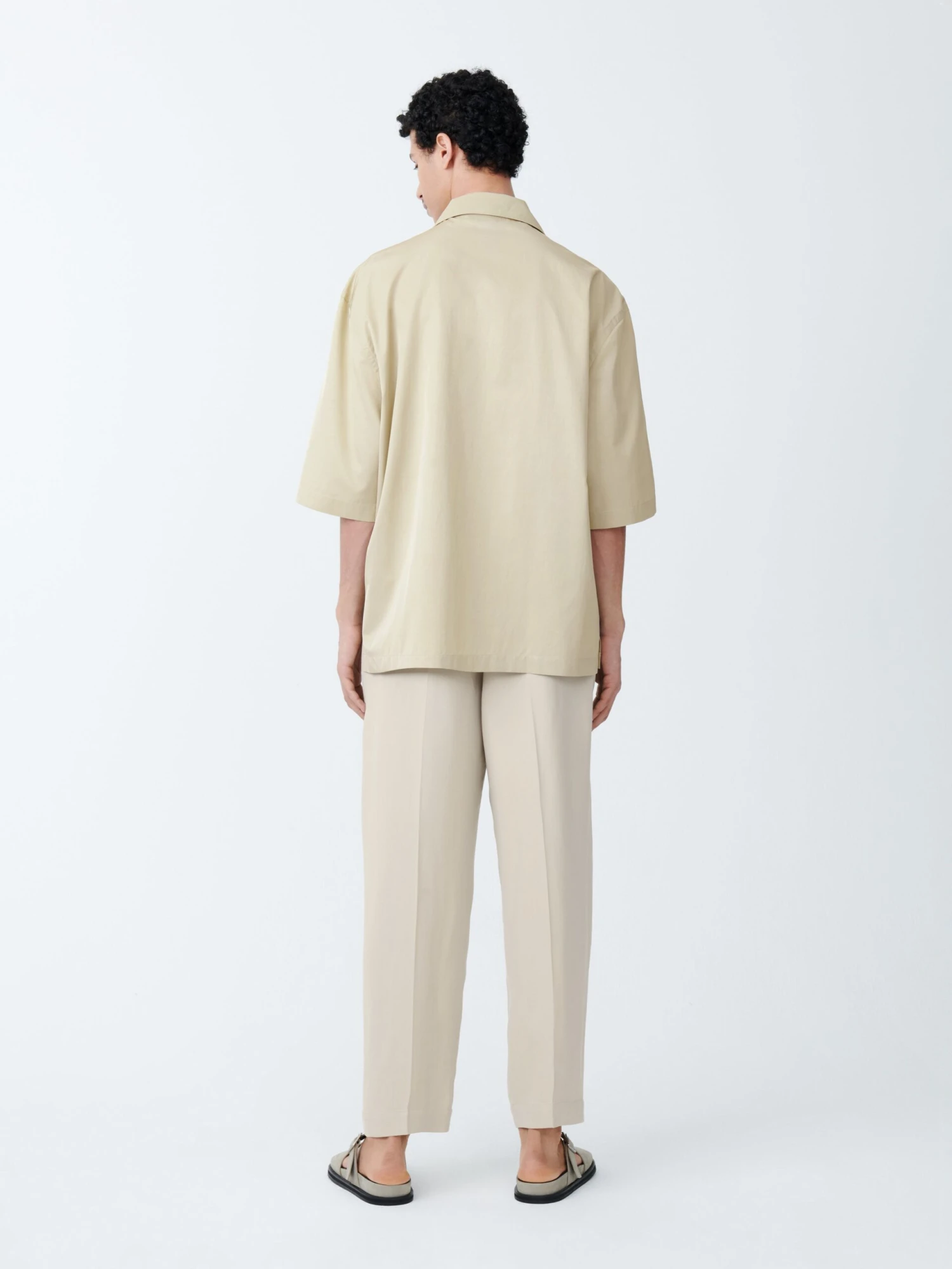 Studio Nicholson Loca Shirt In Dark Stone 4 Studio Nicholson Loca Shirt In Dark Stone - Image 4