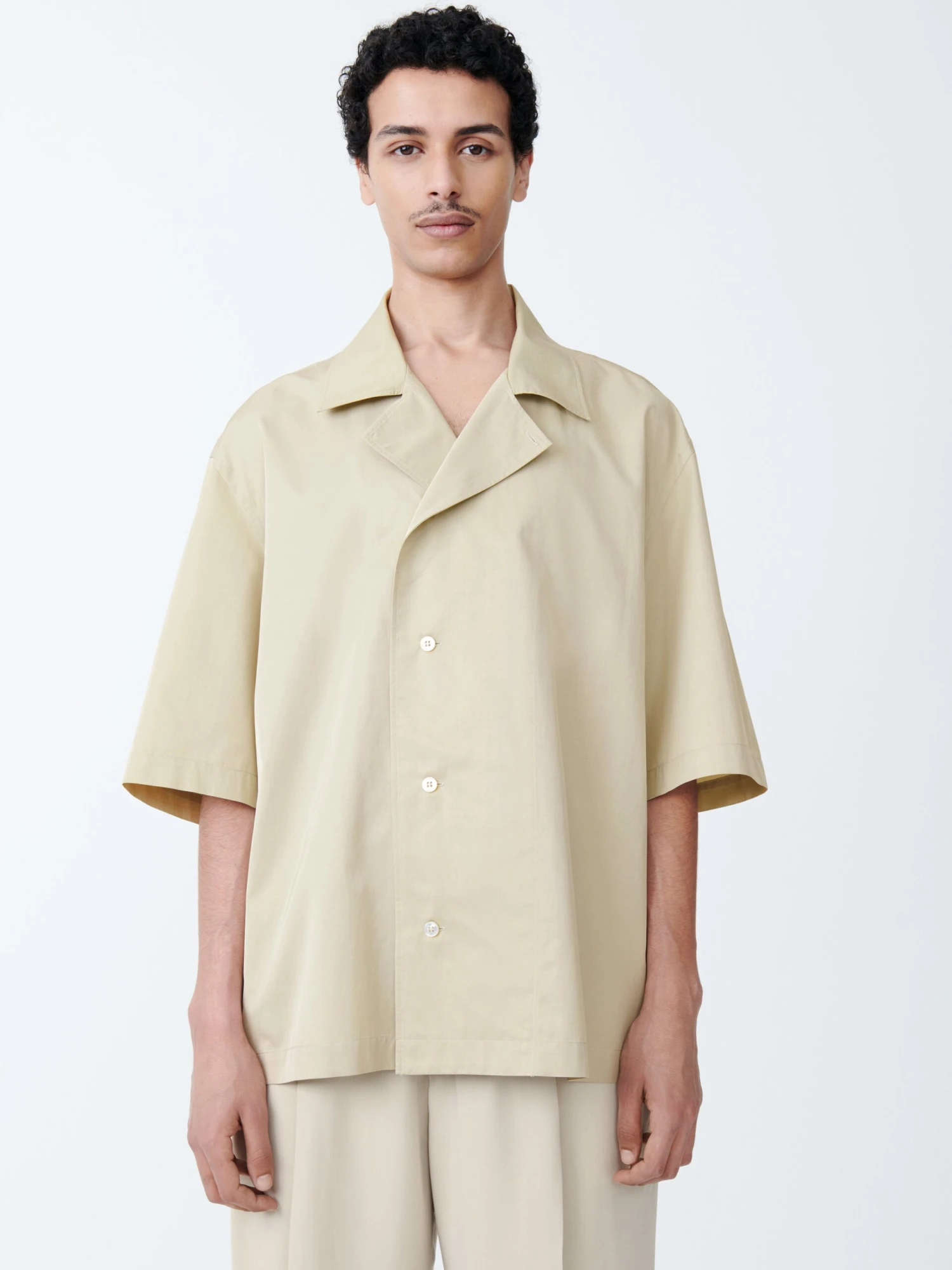 Studio Nicholson Loca Shirt In Dark Stone 1 Studio Nicholson Loca Shirt In Dark Stone