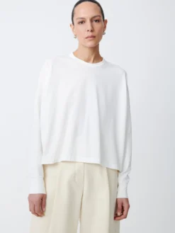 Studio Nicholson Loop Long Sleeve T-Shirt In Optic White