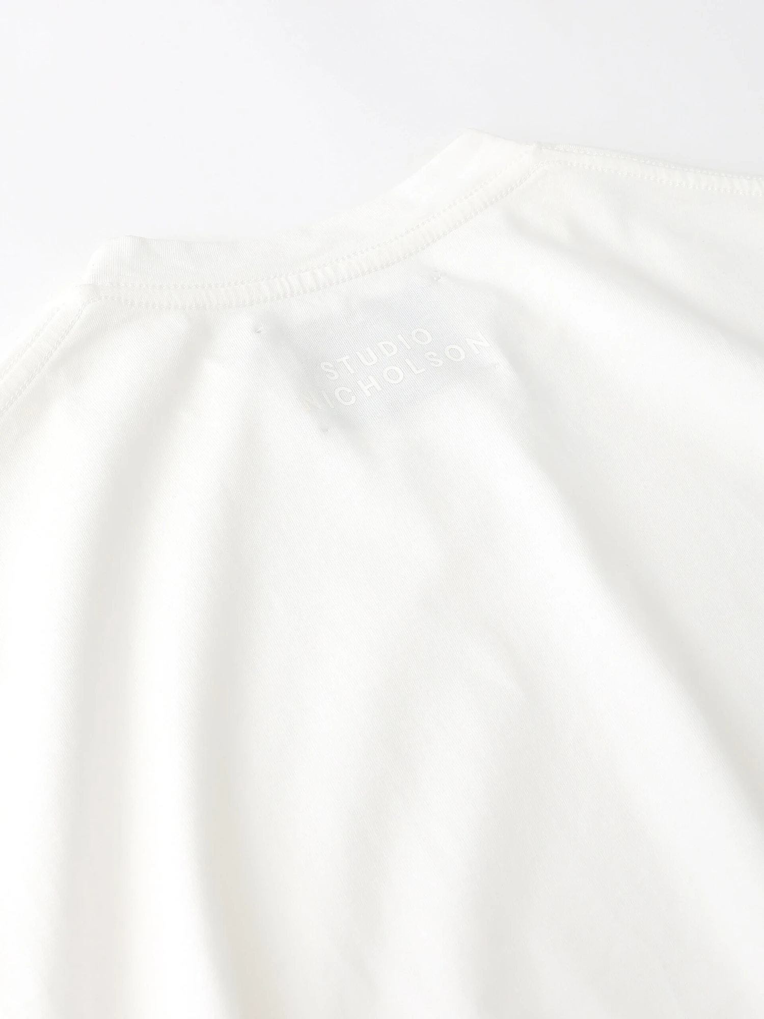 Studio Nicholson Loop Long Sleeve T-Shirt In Optic White 6 Studio Nicholson Loop Long Sleeve T-Shirt In Optic White - Image 6