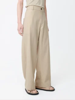 Studio Nicholson Levy Pant In Plaster -Studio Nicholson LevySNM 1155DryCottonPantsPlaster scaled