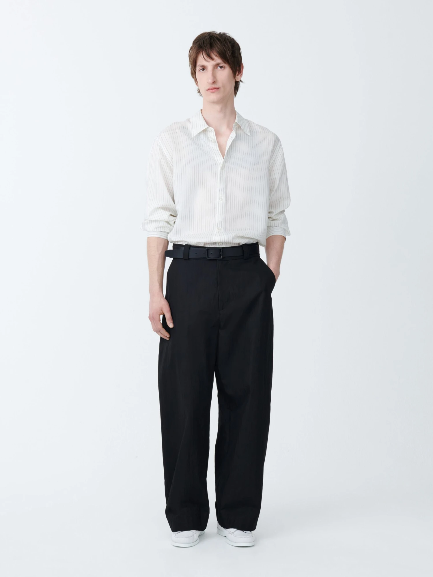Studio Nicholson Levy Sporty Cotton Pant In Black 1 Studio Nicholson Levy Sporty Cotton Pant In Black