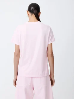Studio Nicholson Marine T-Shirt In Miami Pink -Studio Nicholson MARINESNW 1229MID WEIGHTJERSEYTMIAMIPINK1 scaled