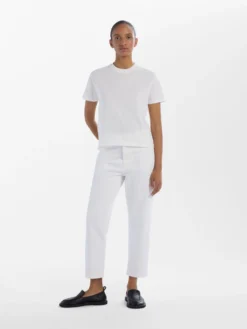 Studio Nicholson Marine T-Shirt In Optic White -Studio Nicholson MARINETEEOPTICWHITE3 scaled