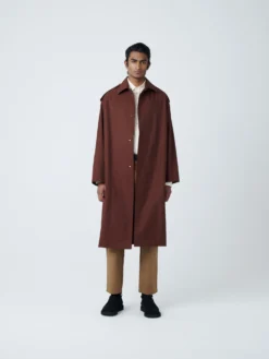 Studio Nicholson Marque Coat In Chestnut