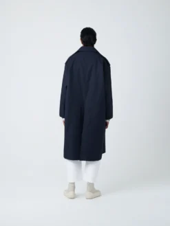 Studio Nicholson Marque Coat In Dark Navy -Studio Nicholson MARQUECOATDNAVY2 scaled
