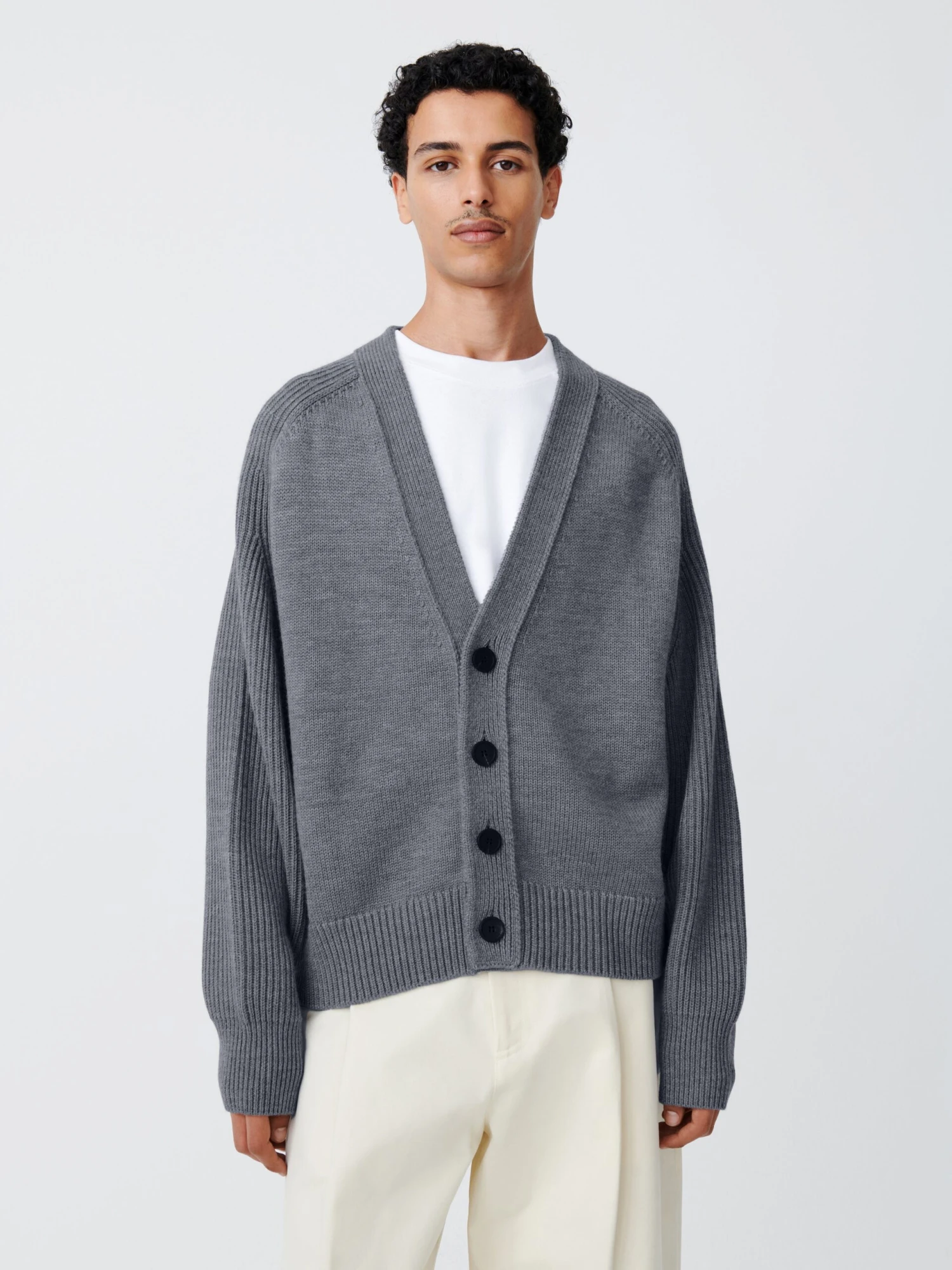 Studio Nicholson Michel Knit In Cadet Grey 1 Studio Nicholson Michel Knit In Cadet Grey