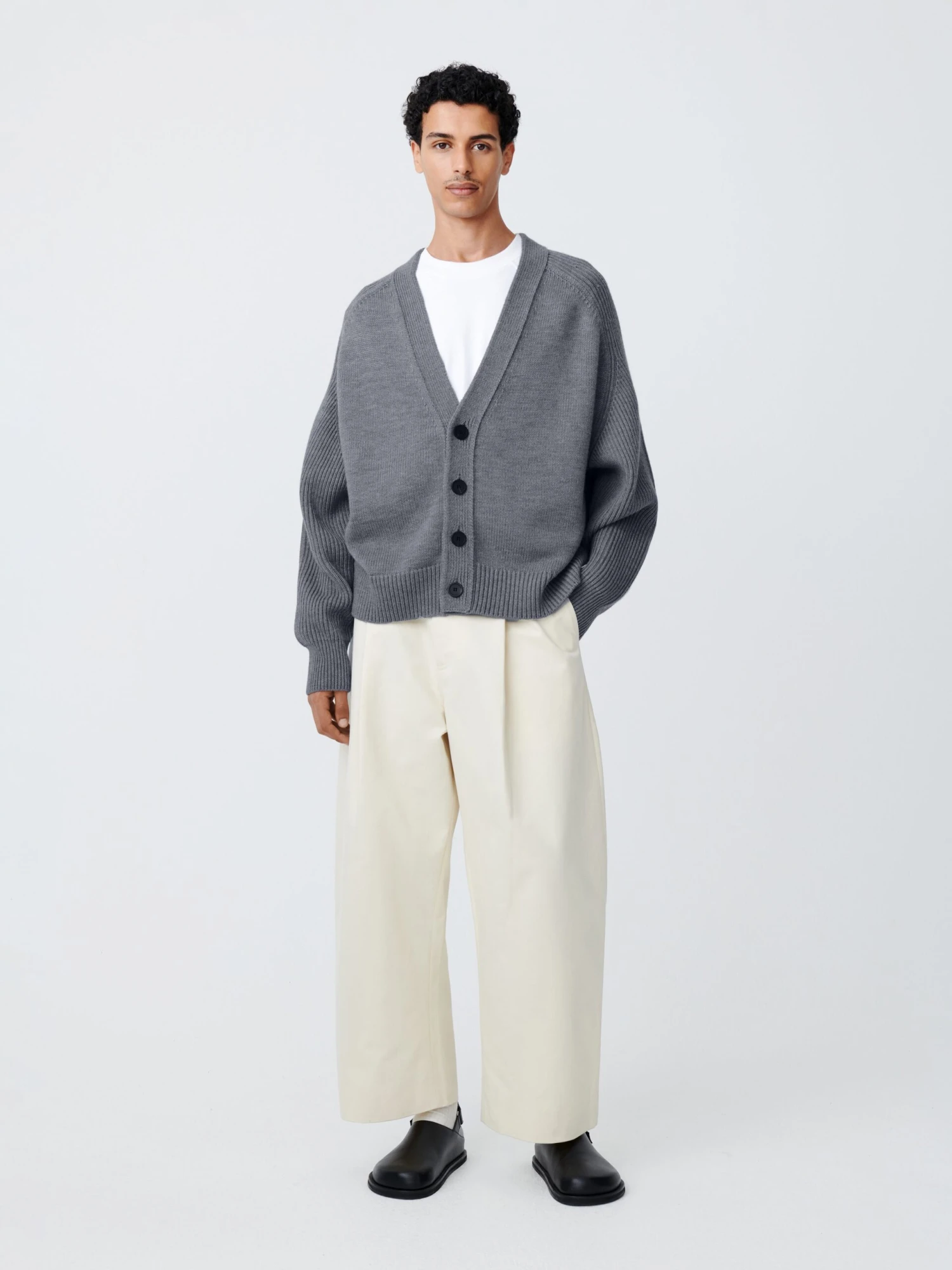 Studio Nicholson Michel Knit In Cadet Grey 2 Studio Nicholson Michel Knit In Cadet Grey - Image 2