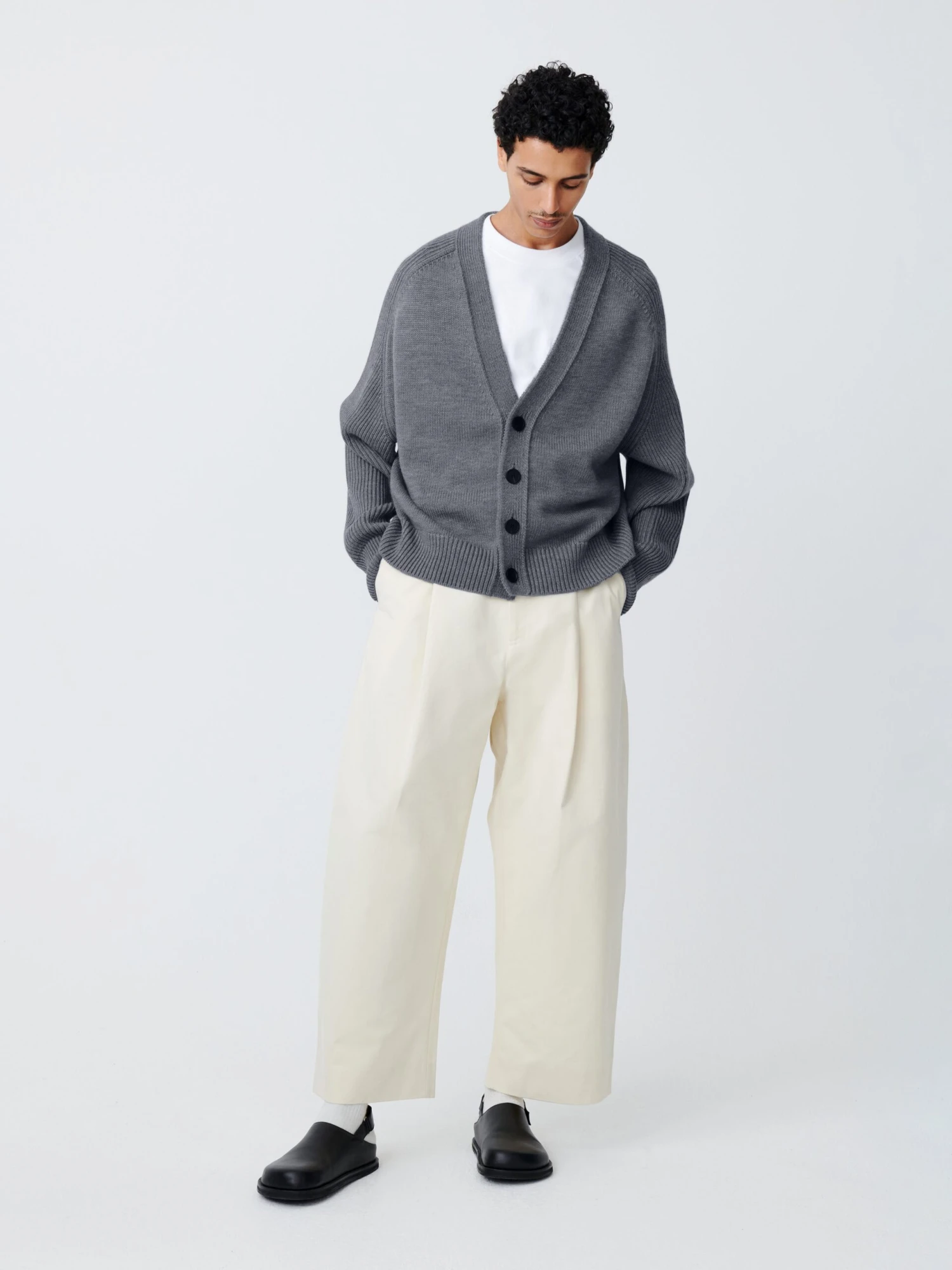 Studio Nicholson Michel Knit In Cadet Grey 3 Studio Nicholson Michel Knit In Cadet Grey - Image 3