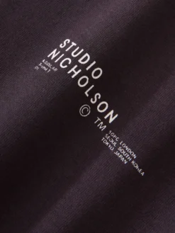 Studio Nicholson Module T-Shirt In Black Grape -Studio Nicholson MODULESNM 1167DRYHEAVYCOTTONBLACKGRAPE 519 scaled
