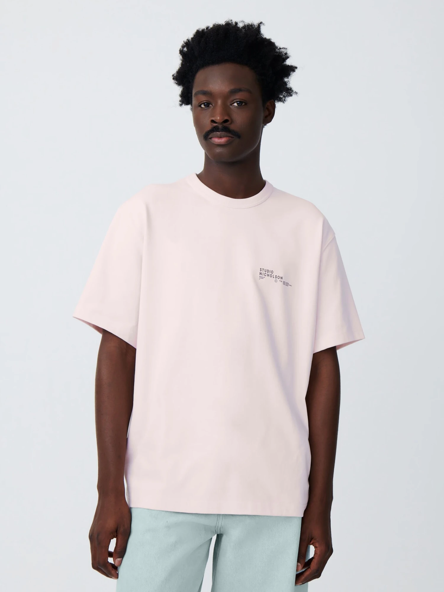 Studio Nicholson Module T-Shirt In Miami Pink 1 Studio Nicholson Module T-Shirt In Miami Pink