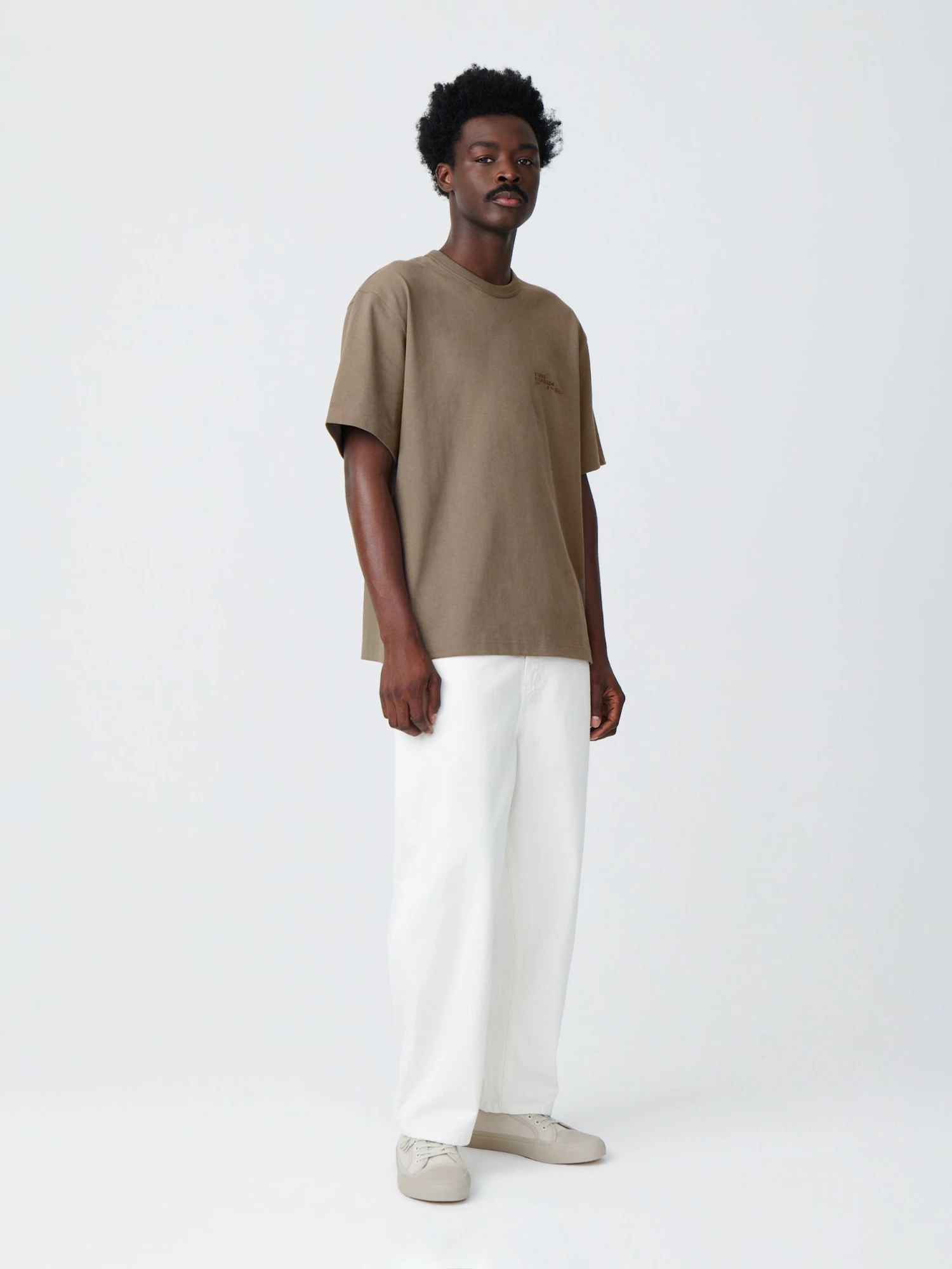 Studio Nicholson Module T-Shirt In Rock 2 Studio Nicholson Module T-Shirt In Rock - Image 2