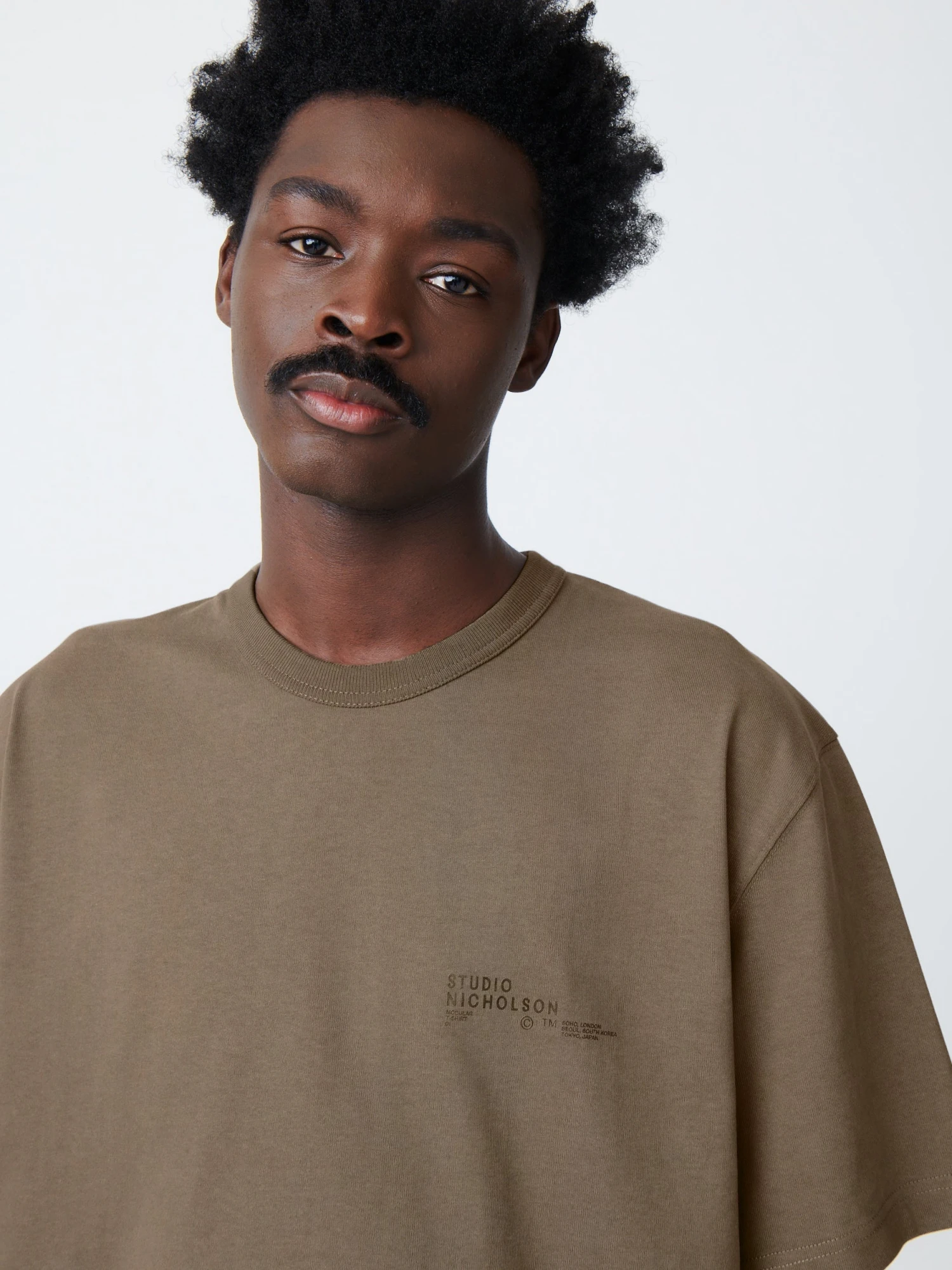 Studio Nicholson Module T-Shirt In Rock 5 Studio Nicholson Module T-Shirt In Rock - Image 5