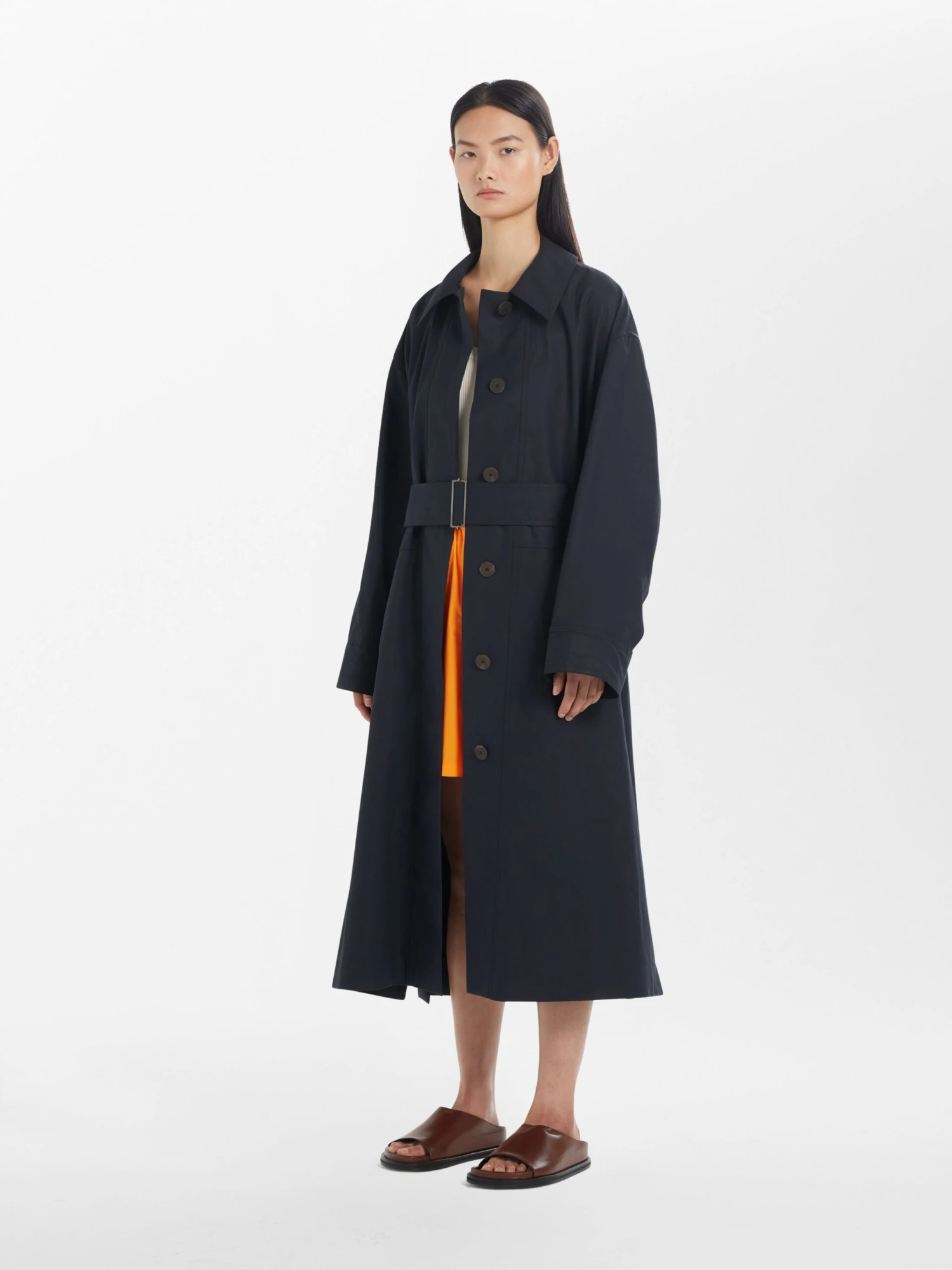 Studio Nicholson Monterry Coat In Darkest Navy 2 Studio Nicholson Monterry Coat In Darkest Navy - Image 2