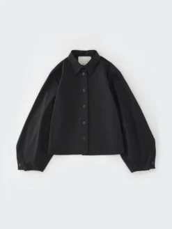 Studio Nicholson Mulder Shirt In Black 14 Studio Nicholson Mulder Shirt In Black -Studio Nicholson MULDERSNW 395POWDERCOTTONBLACK 0186 FS scaled