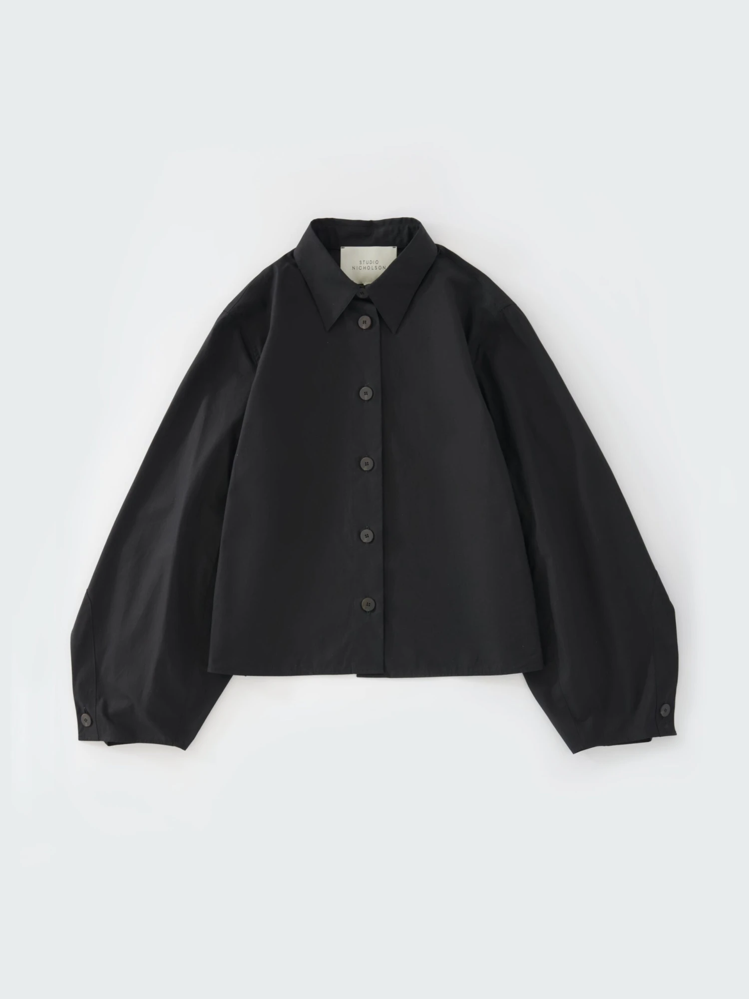 Studio Nicholson Mulder Shirt In Black 7 Studio Nicholson Mulder Shirt In Black - Image 7