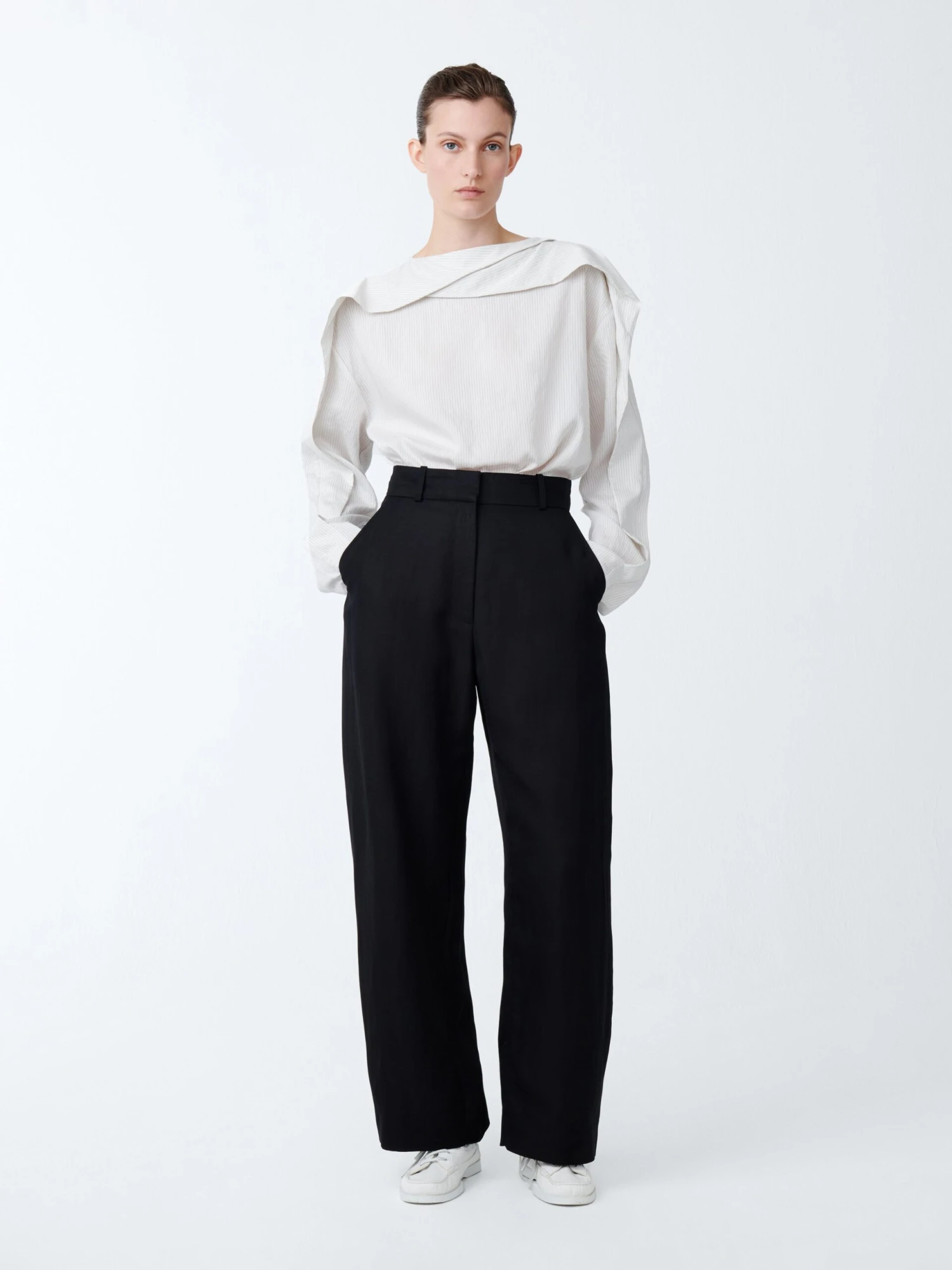 Studio Nicholson Myers Pant In Black 1 Studio Nicholson Myers Pant In Black