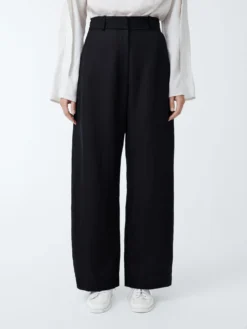 Studio Nicholson Myers Pant In Black 10 Studio Nicholson Myers Pant In Black -Studio Nicholson MYERSSNW 1438VISCOSELINENPANTSinBLACK3 scaled