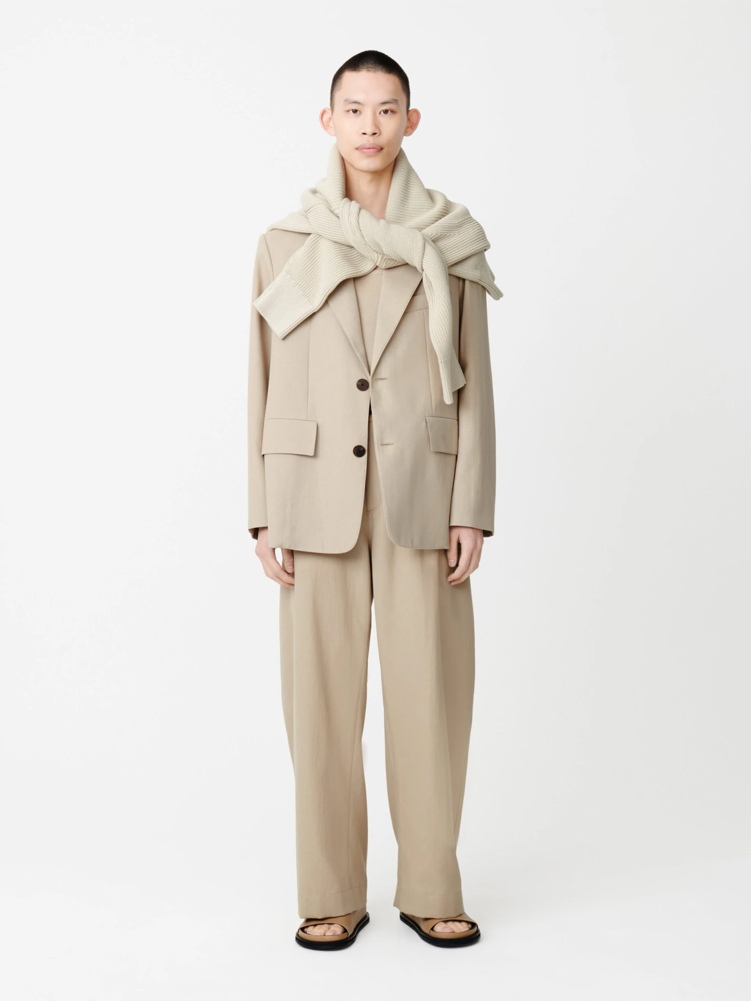 Studio Nicholson Mizumi Jacket In Plaster 3 Studio Nicholson Mizumi Jacket In Plaster - Image 3