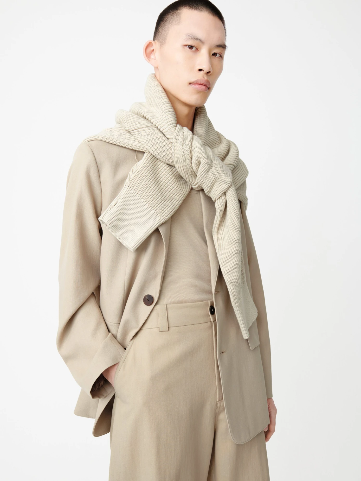 Studio Nicholson Mizumi Jacket In Plaster 4 Studio Nicholson Mizumi Jacket In Plaster - Image 4