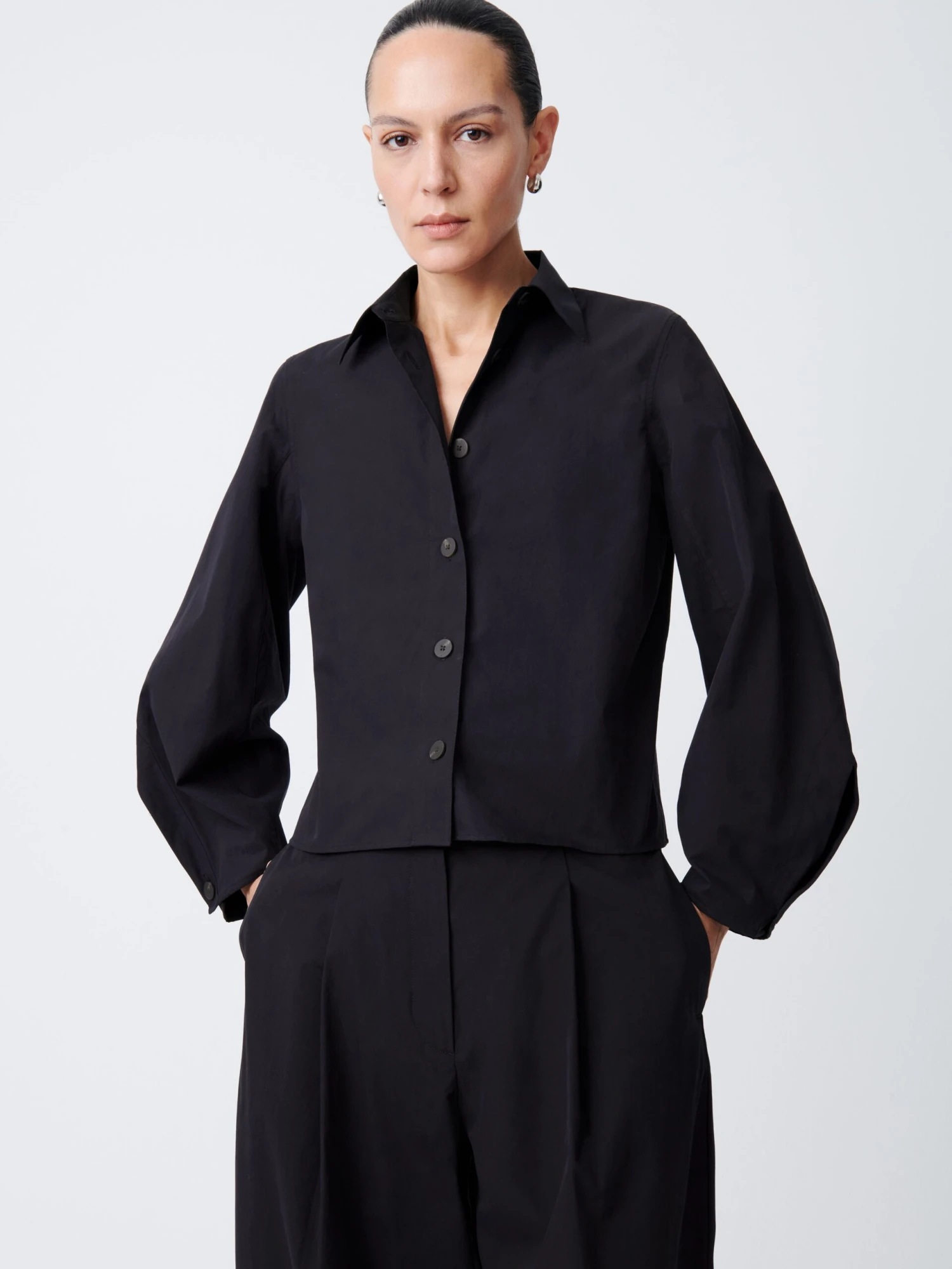 Studio Nicholson Mulder Shirt In Darkest Navy 1 Studio Nicholson Mulder Shirt In Darkest Navy