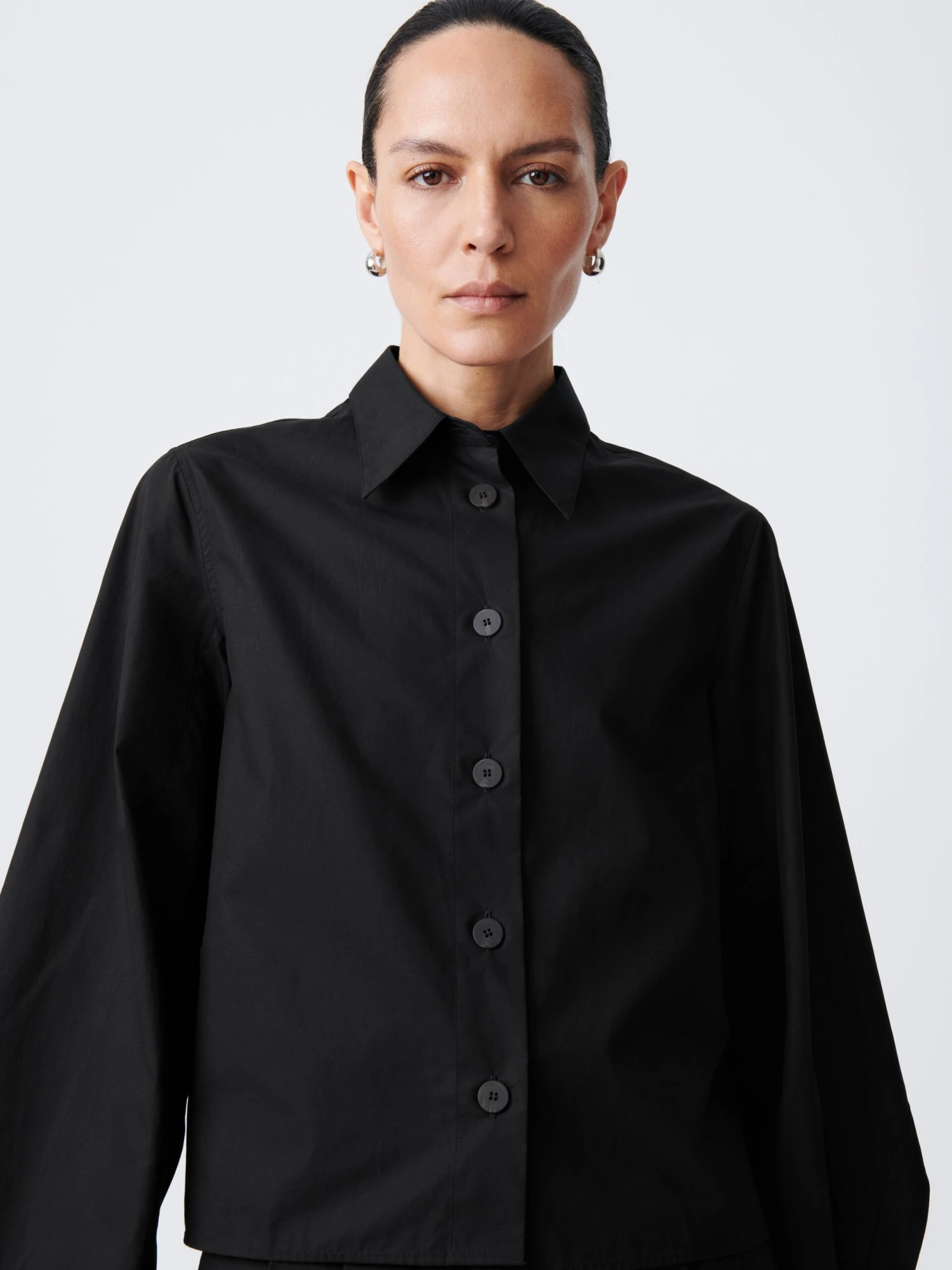 Studio Nicholson Mulder Shirt In Black 5 Studio Nicholson Mulder Shirt In Black - Image 5