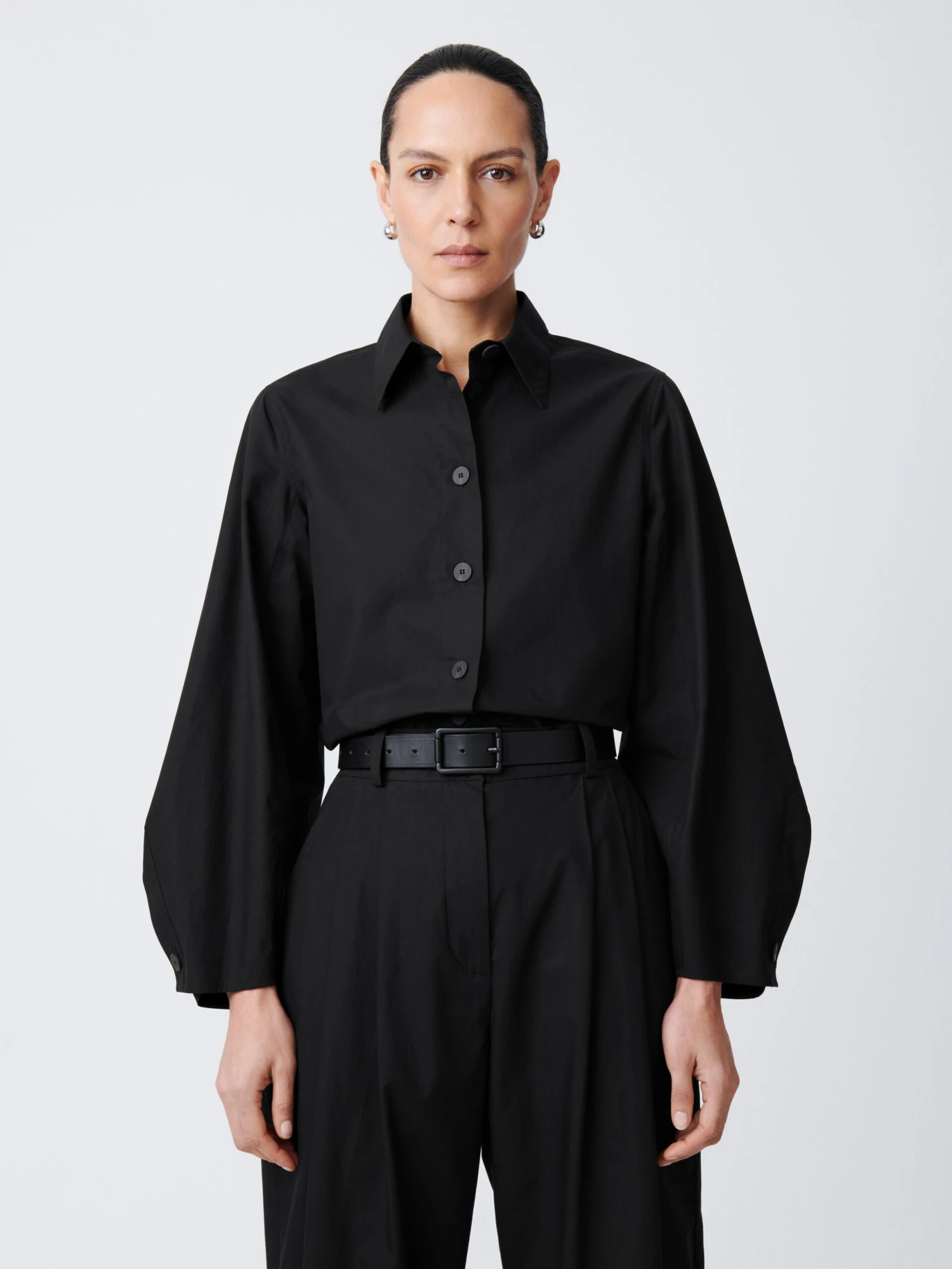 Studio Nicholson Mulder Shirt In Black 6 Studio Nicholson Mulder Shirt In Black - Image 6