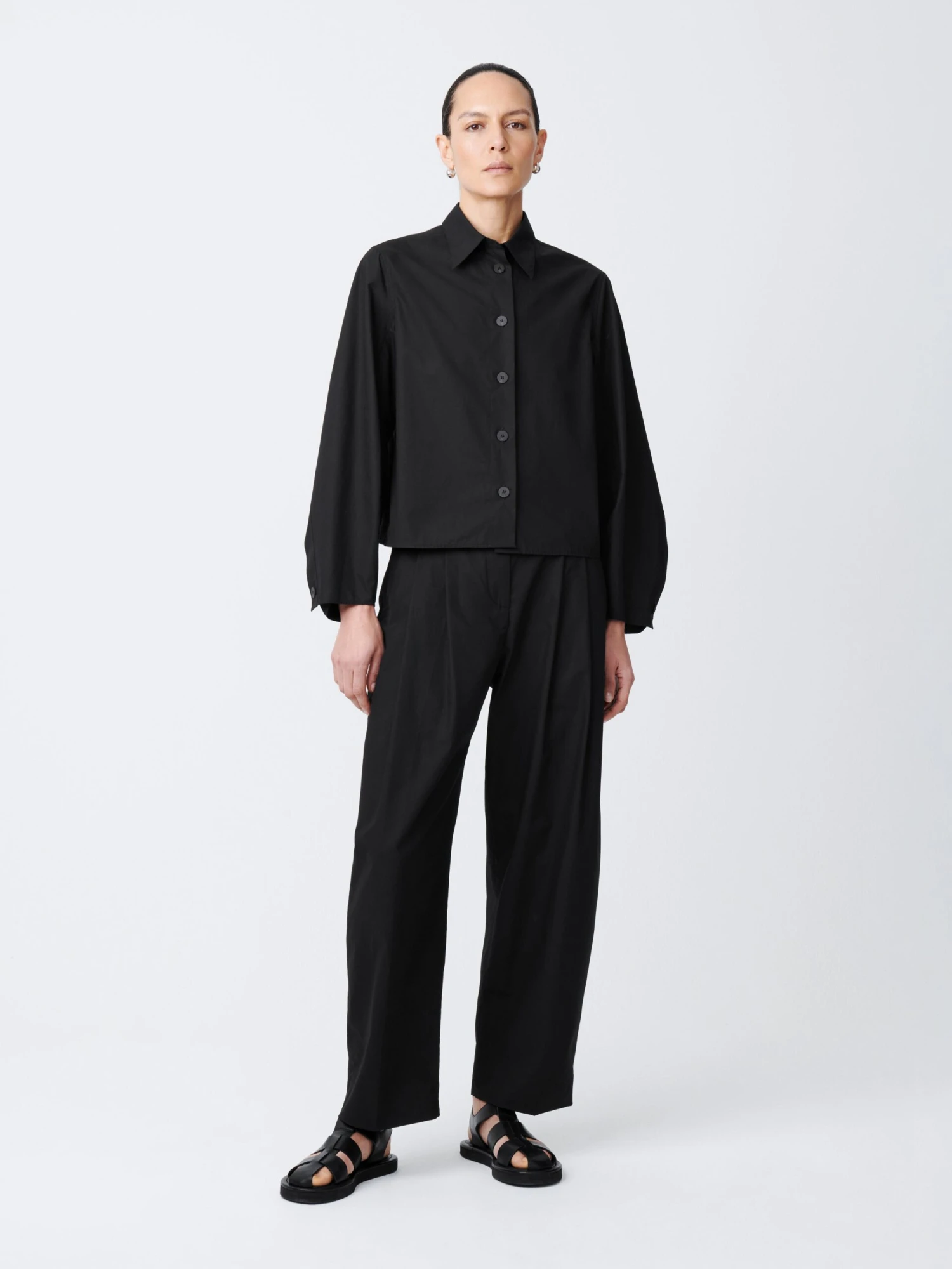 Studio Nicholson Mulder Shirt In Black 2 Studio Nicholson Mulder Shirt In Black - Image 2