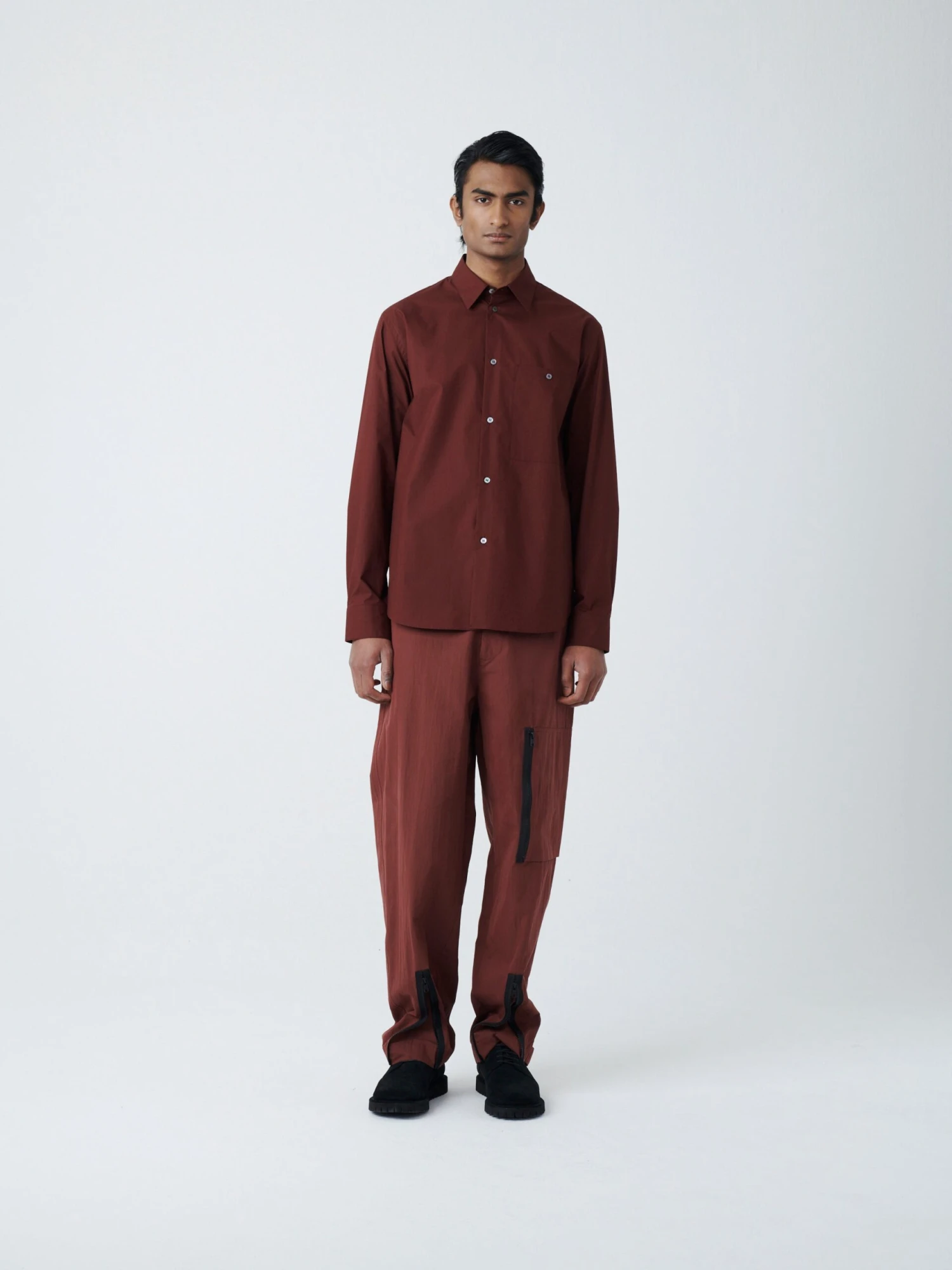 Studio Nicholson Navis Pant In Chestnut 1 Studio Nicholson Navis Pant In Chestnut