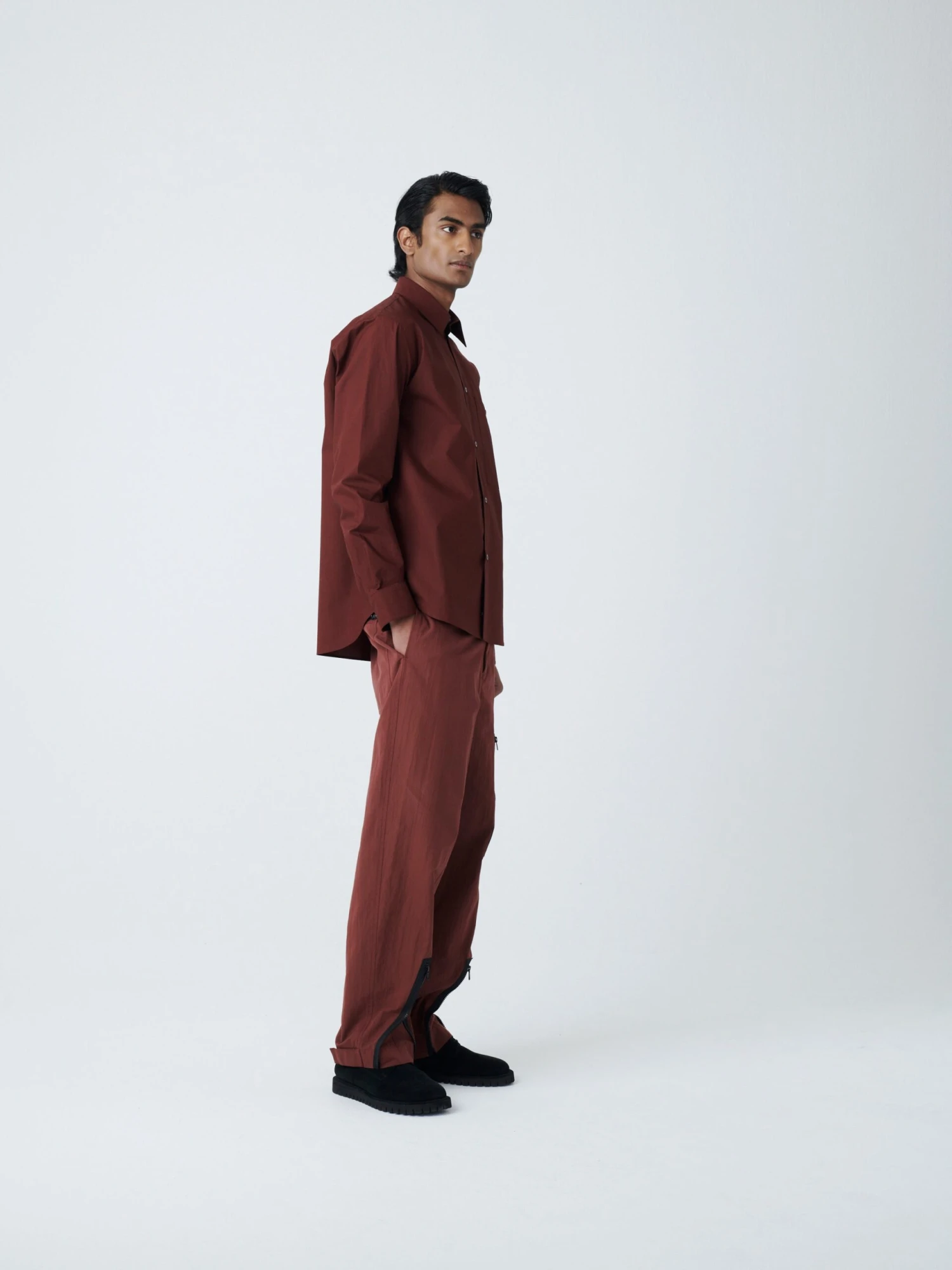 Studio Nicholson Navis Pant In Chestnut 2 Studio Nicholson Navis Pant In Chestnut - Image 2