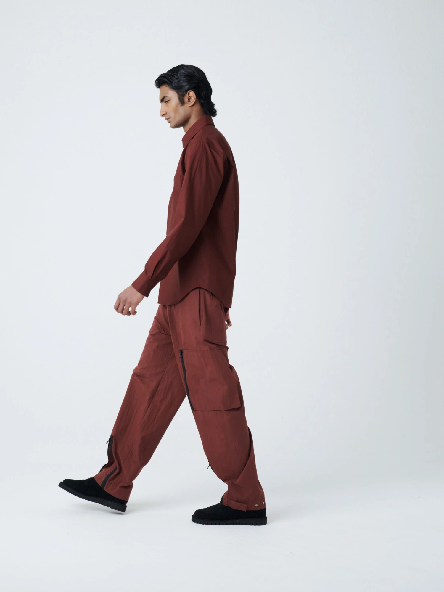 Studio Nicholson Navis Pant In Chestnut 4 Studio Nicholson Navis Pant In Chestnut - Image 4