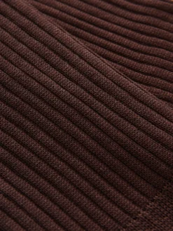 Studio Nicholson Neffi Socks In Chocolate -Studio Nicholson NEFFISN 733MERCERIZDCOTTONRIBCHOCOLATE 0011 scaled