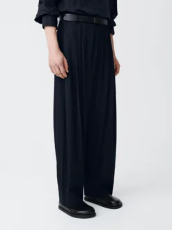 Studio Nicholson Nemo Pant In Darkest Navy 10 Studio Nicholson Nemo Pant In Darkest Navy -Studio Nicholson NEMOSNM 925HIGHTWISTVISCOSEPANTSDARKESTNAVY1 scaled
