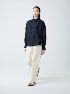 Studio Nicholson Neptune Shirt In Darkest Navy -Studio Nicholson NEPTUNESHIRTDNAVY4 scaled