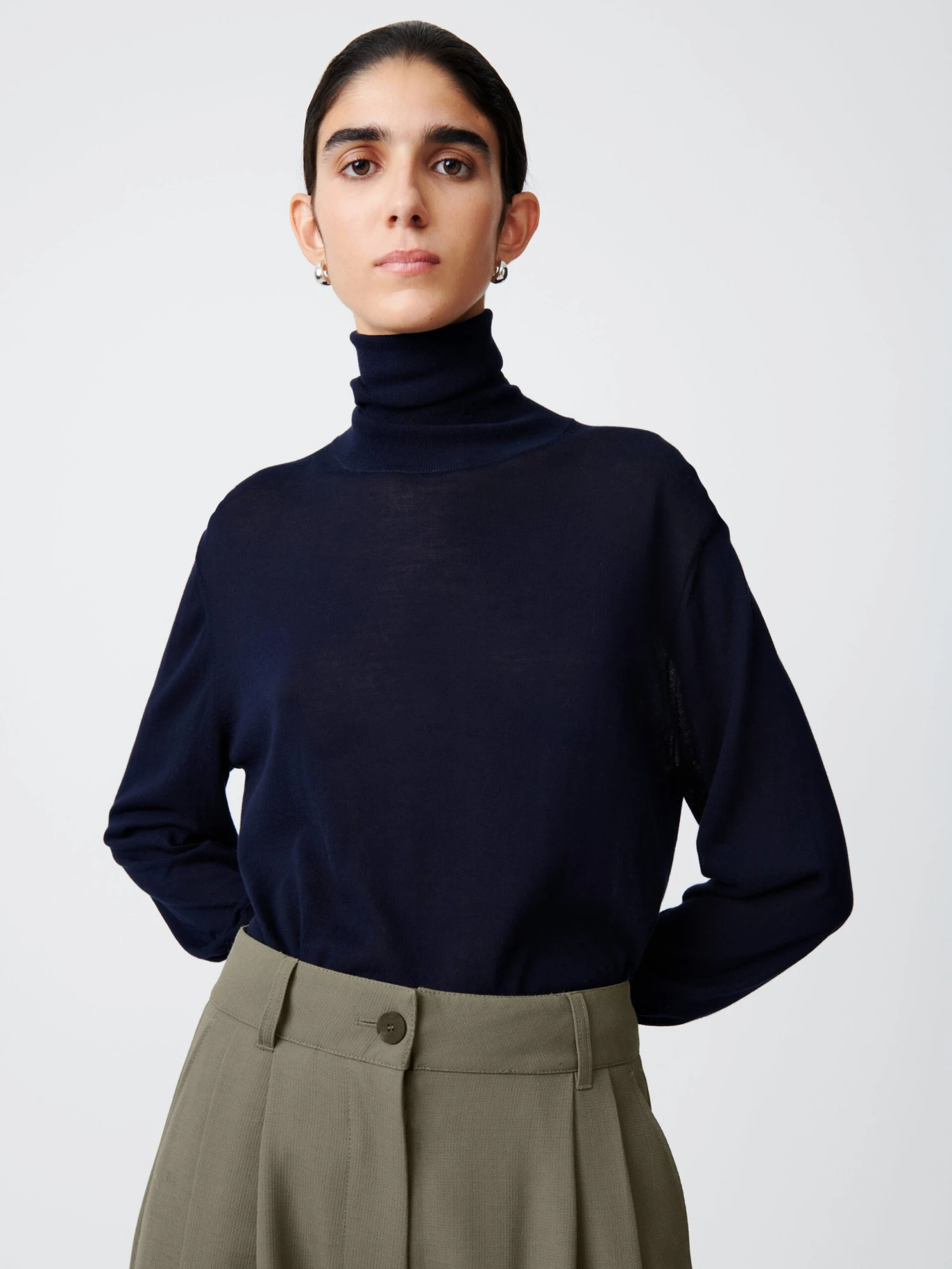 Studio Nicholson Nilo Knit In Darkest Navy 1 Studio Nicholson Nilo Knit In Darkest Navy