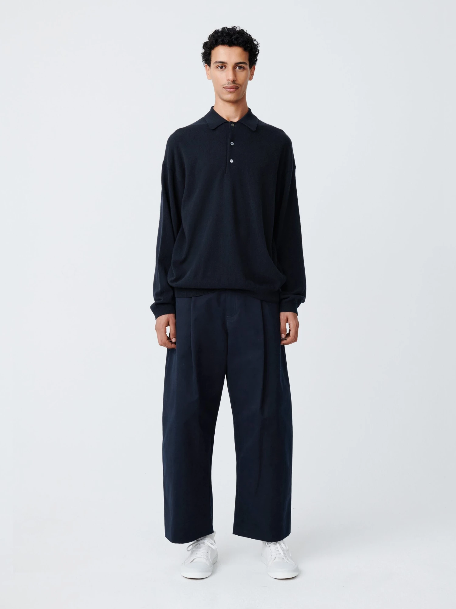 Studio Nicholson Noe Knit In Darkest Navy 2 Studio Nicholson Noe Knit In Darkest Navy - Image 2