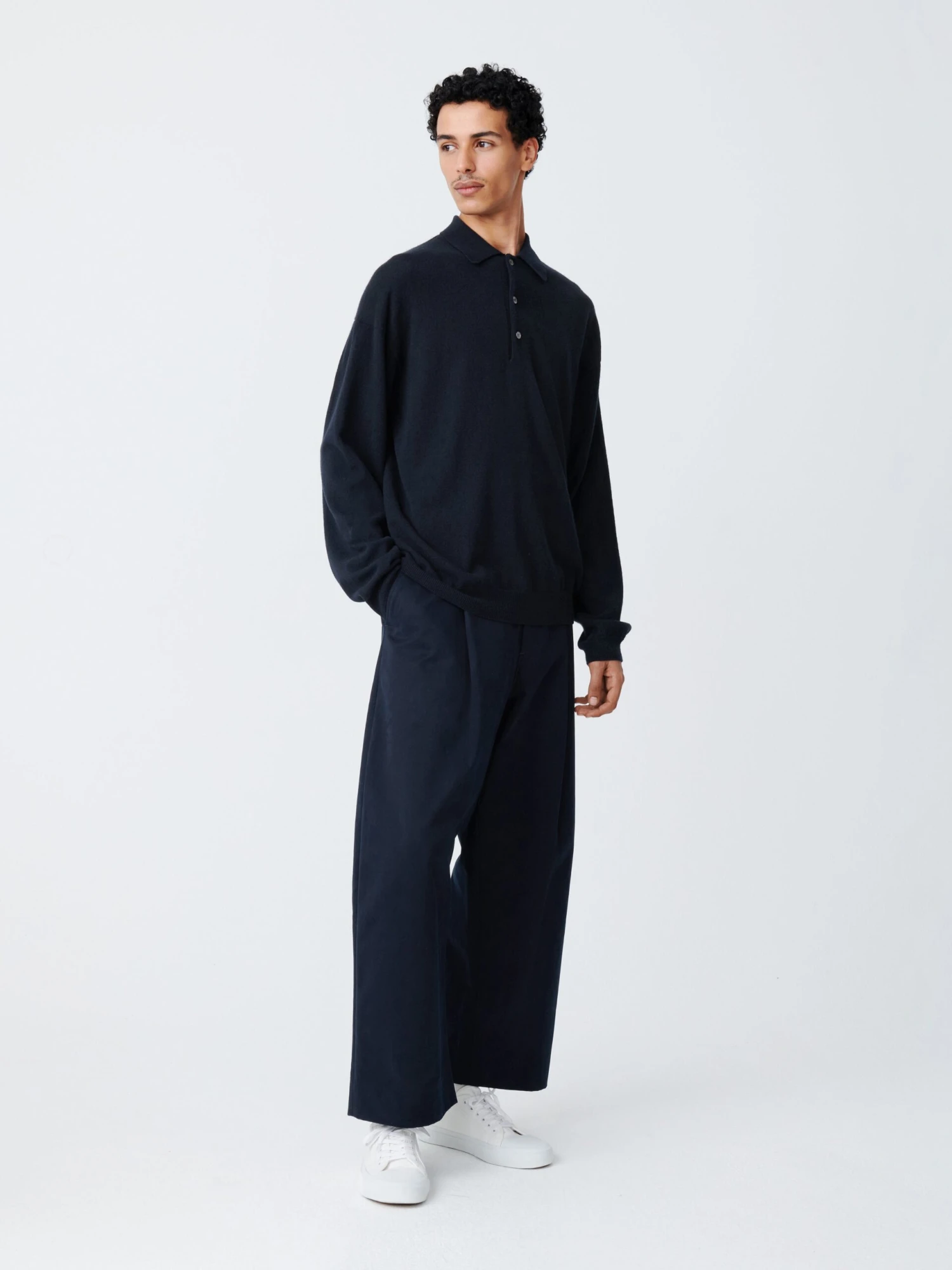 Studio Nicholson Noe Knit In Darkest Navy 4 Studio Nicholson Noe Knit In Darkest Navy - Image 4