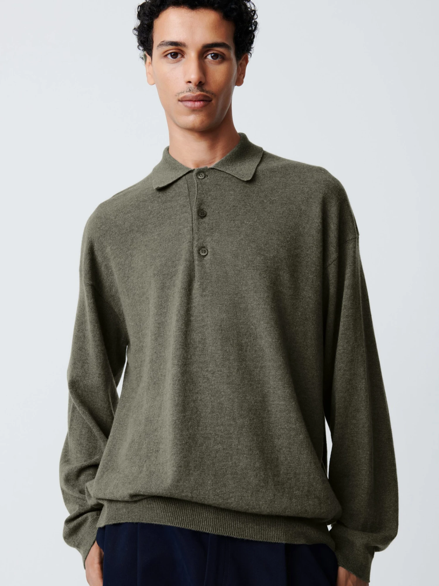 Studio Nicholson Noe Knit In Moss 1 Studio Nicholson Noe Knit In Moss