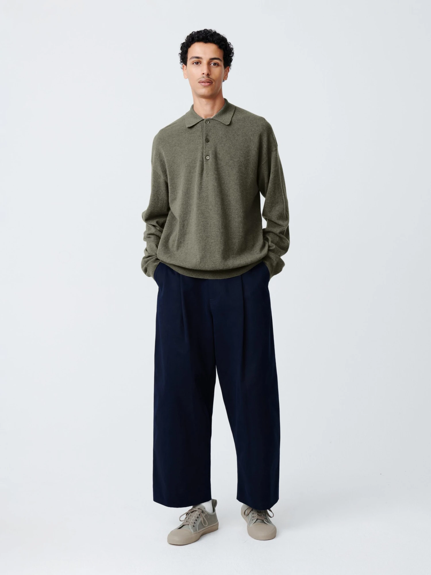 Studio Nicholson Noe Knit In Moss 2 Studio Nicholson Noe Knit In Moss - Image 2