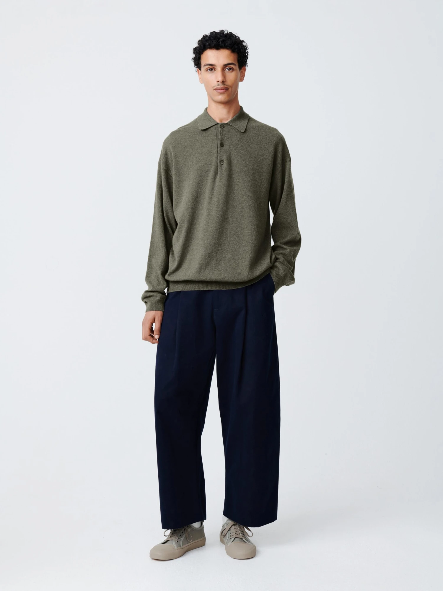 Studio Nicholson Noe Knit In Moss 3 Studio Nicholson Noe Knit In Moss - Image 3