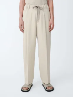 Studio Nicholson Noam Pant In Barley -Studio Nicholson NoamSNM 1186fluidWoolViscosePantinBarley scaled