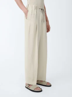 Studio Nicholson Noam Pant In Barley -Studio Nicholson NoamSNM 1186fluidWoolViscosePantinBarley1 scaled