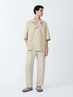 Studio Nicholson Noam Pant In Barley -Studio Nicholson NoamSNM 1186fluidWoolViscosePantinBarley5 scaled